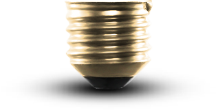 The base of a lightbulb