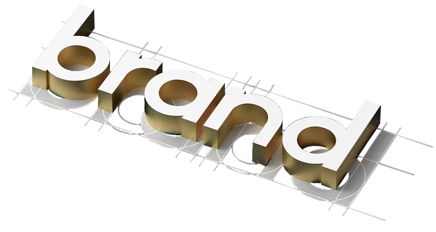 A 'brand' text